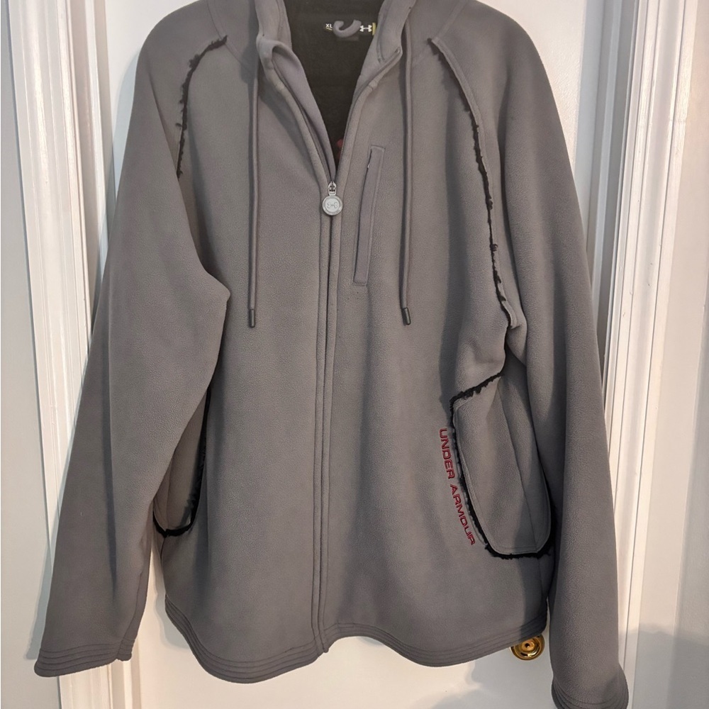 Under Armour Men's Gray and Black Zip-Up  Jacket